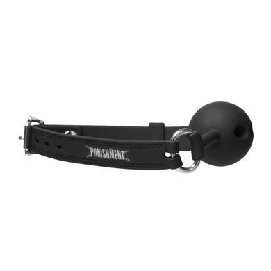 Повітропроникний кляп із силіконовою кулькою Punishment &ndash; Silicone Ball Gag &ndash; Black SX2233 фото
