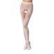 Эротические колготки-бодистокинг Passion S007 white, красивые ажурные колготки с вырезом PSS007W фото