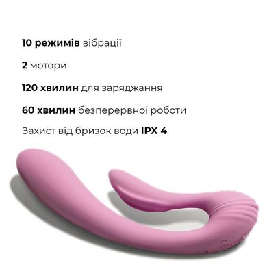 Вибратор Adrien Lastic G-wave вагинально-клиторальный, 2 мотора, универсальный AD10891 фото