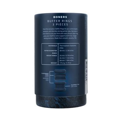 Набір ерекційних кілець Boners Buffer Rings 3 шт SX3912 фото