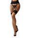 Чулки Obsessive Nutris stockings, XS/S, телесные, с черным кружевом, под пояс SX1175 фото 1