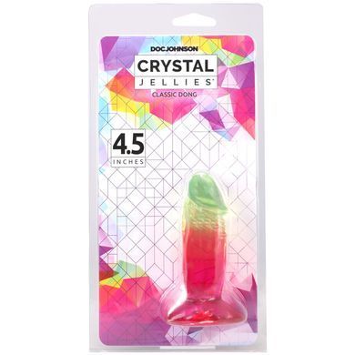 Фалоімітатор Doc Johnson Crystal Jellies - 4.5 Inch Classic Dong - Rainbow SX4488 фото