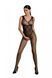 Бодистокинг Passion ECO BS003, черный, One Size, открытая промежность, имитация корсета и чулок SX1244 фото 1