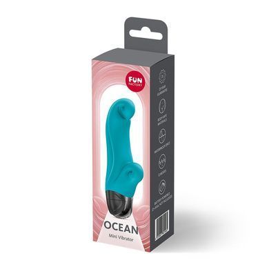 Вібратор-кролик Fun Factory OCEAN Aquamarine, для клітора та точки G, 6 режимів, на батарейках SX3711 фото
