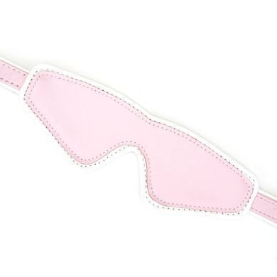 Кожаная маска на глаза Liebe Seele White & Pink Fairy Goat Leather Blindfold SX2824 фото