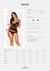 Полупрозрачный набор с украшениями Obsessive Ivannes top & thong L/XL, черный, топ и танга SO7284 фото 7