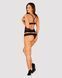 Полупрозрачный набор с украшениями Obsessive Ivannes top & thong L/XL, черный, топ и танга SO7284 фото 4