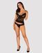 Полупрозрачный набор с украшениями Obsessive Ivannes top & thong L/XL, черный, топ и танга SO7284 фото 3