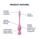 Вагинальные шарики с вибрацией Satisfyer Love Birds 1 Connect App Pink SX0570 фото 6