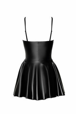 Сукня Noir Handmade F308 Dreamer, S, міні, під латекс, відкриті плечі, спідниця кльош, блискавка спереду SX0285 фото