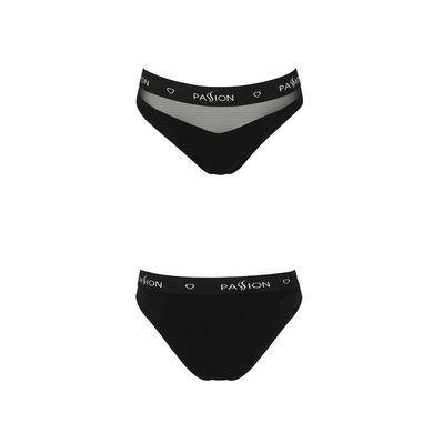 Трусики с прозрачной вставкой Passion PS006 PANTIES S, black SO4233 фото