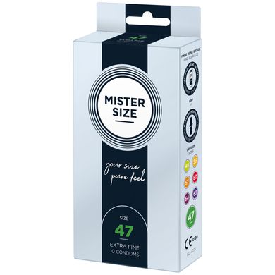 Презервативы Mister Size - pure feel - 47 (10 condoms), толщина 0,05 мм