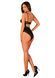 Прозрачное боди Obsessive Selinne teddy XS/S Black, мелкая сетка, двойные бретели SO8664 фото 7