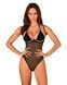 Прозрачное боди Obsessive Selinne teddy XS/S Black, мелкая сетка, двойные бретели SO8664 фото 1