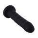 Силиконовый фаллоимитатор для секс-машин Hismith 7.1&Prime; Anal Dildo Black, система KlicLok SO6201 фото 1
