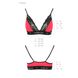 Еластичний топ з мереживом Passion PS001 TOP L, red-black SO4183 фото 5