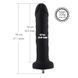 Силиконовый фаллоимитатор для секс-машин Hismith 7.1&Prime; Anal Dildo Black, система KlicLok SO6201 фото 6