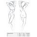 Напівпрозоре боді з вирізами Passion Exclusive Mirajane Body black S/M, black PS26405 фото 7