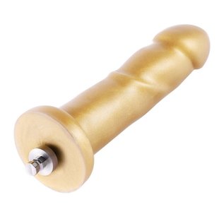 Золотий фалоімітатор Hismith 6.8″ Golden Silicone Dildo, система KlicLok SO6202 фото