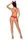 Эротический костюм чертика из стреп Obsessive Evilia teddy red L/XL SO7707 фото 6