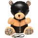 Плюшевий ведмедик HOODED Teddy Bear БДСМ у шкіряному капюшоні з повідцем, 23x16x12 см SO9815 фото 7