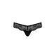 Мереживні трусики-танга з атласним бантиком Passion NAJA THONG S/M, black SO5365 фото 5