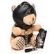 Плюшевий ведмедик HOODED Teddy Bear БДСМ у шкіряному капюшоні з повідцем, 23x16x12 см SO9815 фото 8