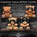 Плюшевий ведмедик HOODED Teddy Bear БДСМ у шкіряному капюшоні з повідцем, 23x16x12 см SO9815 фото 3