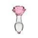 Стеклянная анальная пробка Pillow Talk Rosy Luxurious Glass Anal Plug, ⌀3,3 см, вибропуля в подарок SO6834 фото 1