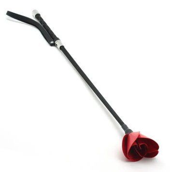 Стек Liebe Seele Flower Rhythm - Black and Red Leather Flowers Riding Crop SX4827 фото