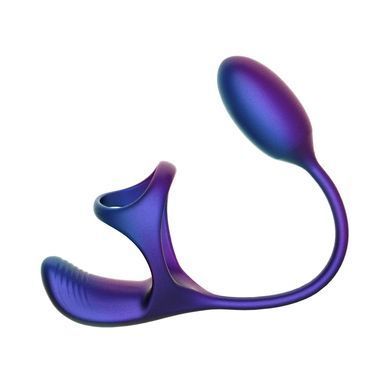 Віброяйце з ерекційним кільцем Hueman Halo Orbit, масаж яєчок, пульт ДК SX3916 фото