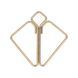 SX0844 Затискачі для сосків з важкою підвіскою LOCKINK Nipple Clamps with Heavy Pendant, золотисті SX0844 фото 2