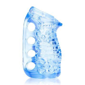 Мастурбатор Fleshlight Fleshskins Grip Blue Ice, надежная фиксация на руке, отлично для пар и минета F16623 фото