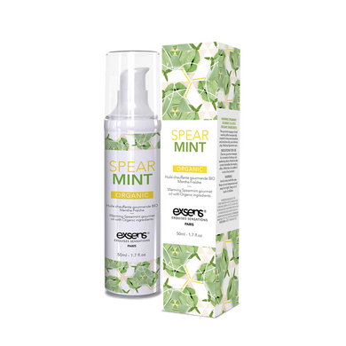 Массажное масло EXSENS Organic Spear Mint 50мл разогревающее, без сахара, без парабенов, съедобное SO2380 фото