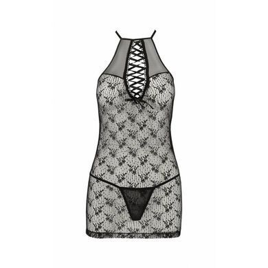 Полупрозрачная сорочка Passion AZALIA CHEMISE S/M, black SO4135 фото