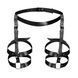 Шкіряні гартери Art of Sex - Melani Leather garters, Чорні XS-M SO8300 фото 1