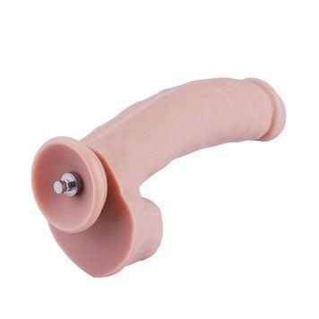 Силиконовый фаллоимитатор для секс-машин Hismith 8.3&Prime; Silicone Dildo, изогнутый, система KlicLok SO6205 фото
