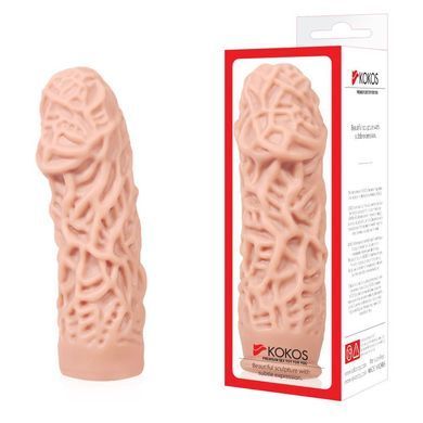 Насадка на член Kokos Extreme Sleeve ES.12 размер S, утолщающая, стимулирующий рельеф SX4611 фото