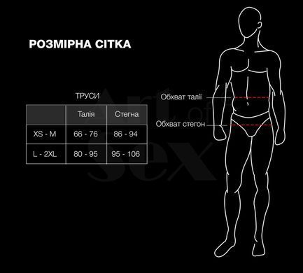 Чоловічі труси з сітки Art of Sex &mdash; Demir, колір чорний, розмір XS-M SX3878 фото