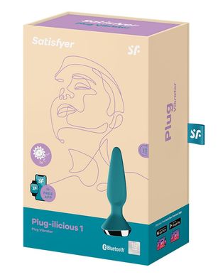 Анальная смарт-вибропробка Satisfyer Plug-ilicious 1 Petrol SO5441 фото