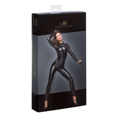 Комбинезон Noir Handmade F162 Powerwetlook overall with leash and two-way zipper, S, мокрый эффект SX0041 фото