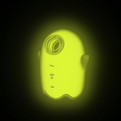 Вакуумный клиторальный стимулятор с вибрацией Satisfyer Glowing Ghost Yellow, светится в темноте SX0543 фото