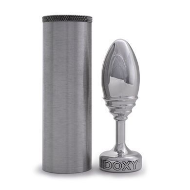 Металлическая анальная пробка DOXY Butt Plug RIBBED, ребристая, диаметр 3,3 см SO8031 фото