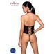 Боди из эко-кожи с имитацией шнуровки и открытым доступом Passion NANCY BODY S/M, black SO5371 фото 2