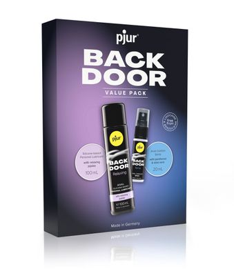 Подарочный набор pjur BACK DOOR Value Pack: силиконовая смазка 100 мл и расслабляющий спрей 20 мл SX0672 фото