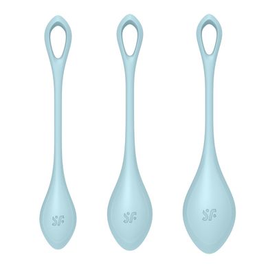 Набор йони бусин Satisfyer Yoni Power 2 Light Blue, диаметр 2-2,5-3см, вес 22-44-73гр SO5548 фото