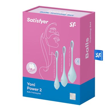 Набір йоні намистин Satisfyer Yoni Power 2 Light Blue, диаметр 2-2,5-3см, вес 22-44-73гр SO5548 фото