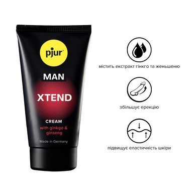 Крем-стимулятор для пениса pjur MAN Xtend Cream 50 мл, с экстрактами гинкго и женьшеня PJ12900 фото