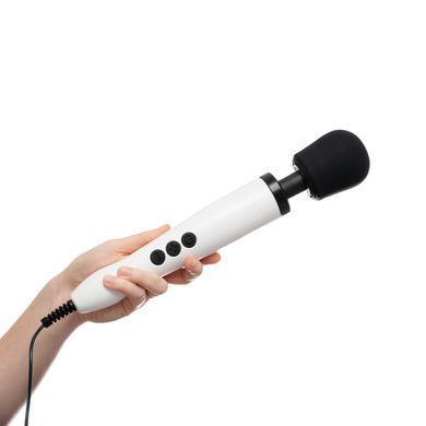 Вібромасажер DOXY Original White, дуже потужний, живлення 220В, пульсівні вібрації SO1431 фото