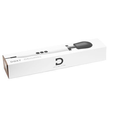 Вібромасажер DOXY Original White, дуже потужний, живлення 220В, пульсівні вібрації SO1431 фото